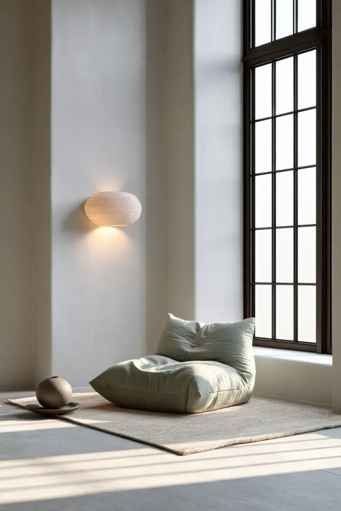 Japandi Minimal Reading CornerSection