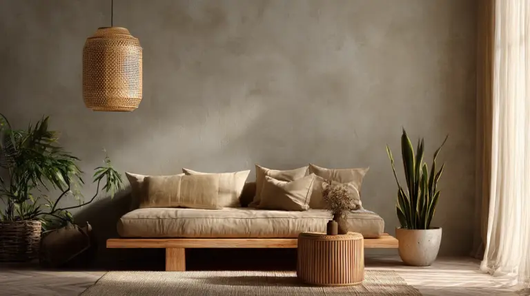 Japandi Sustainable Living Room