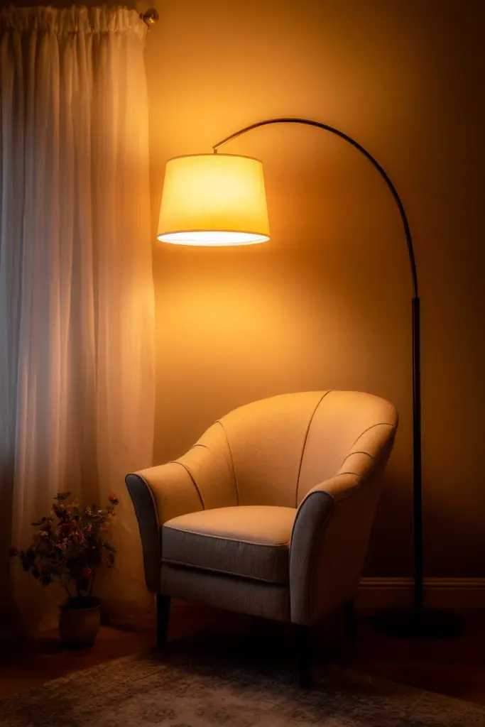 Layered Reading Nook Lighting