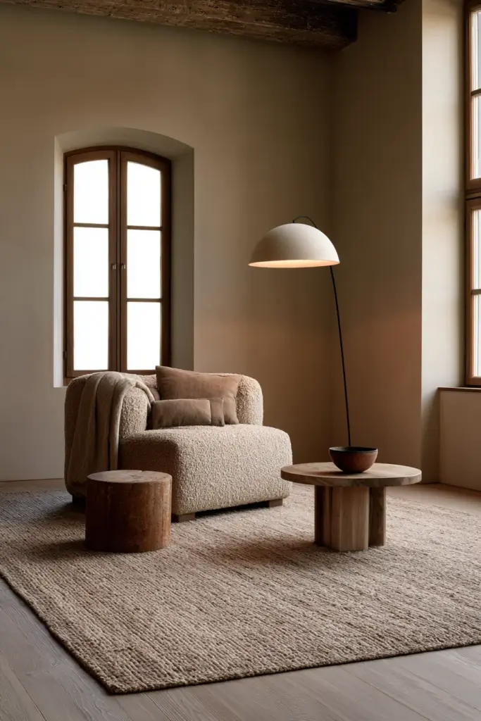 Living Room Zones with Rug Anchor