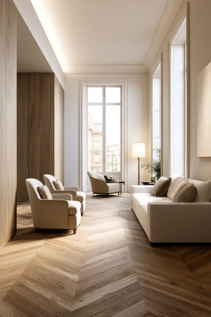 Long Narrow Living Room Zone Layout