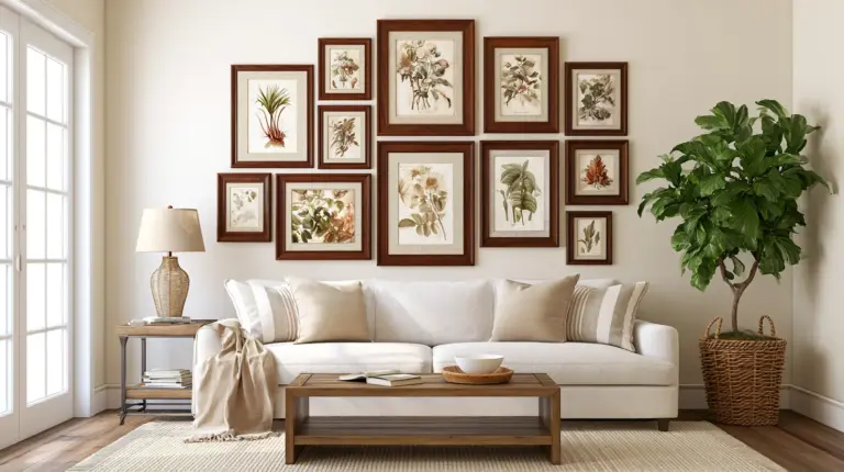 Modern Living Room Gallery Wall Featured