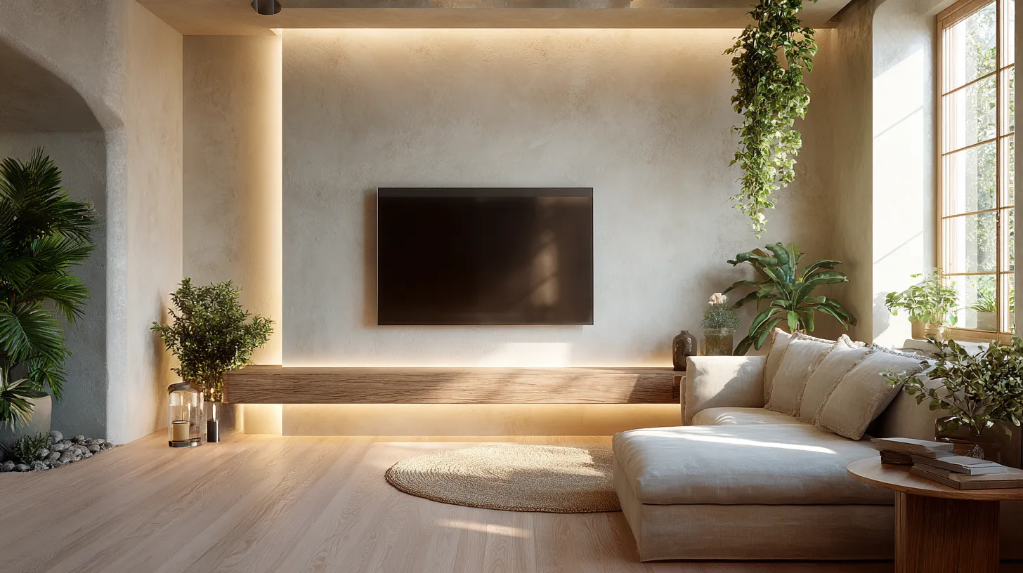Modern Living Room TV Wall Featured