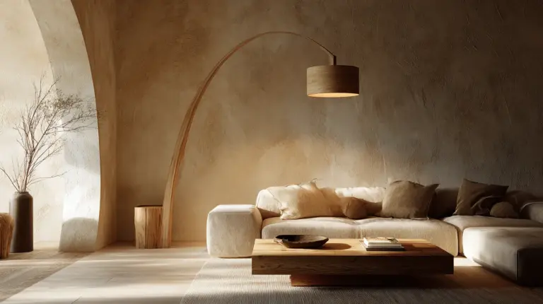 Modern Living Room at Golden Hour