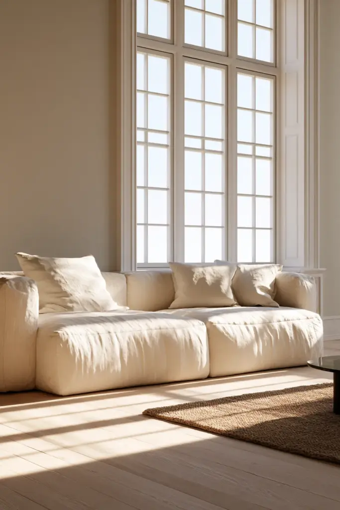 Perpendicular Sofa to Window Layout