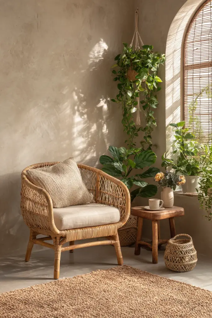 Philippine-Inspired Rattan Corner