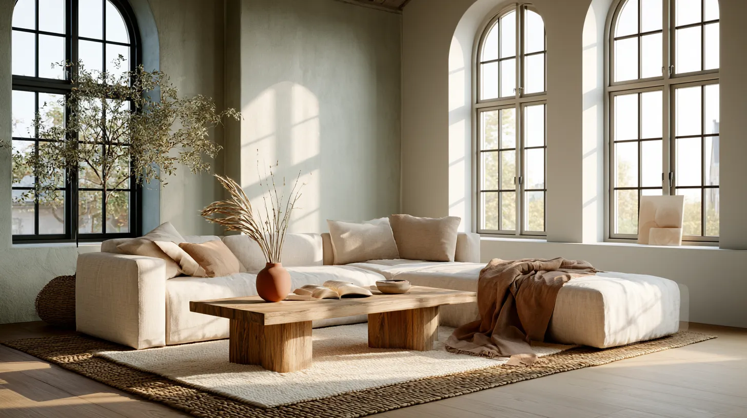 Serene Modern Rustic Living Room