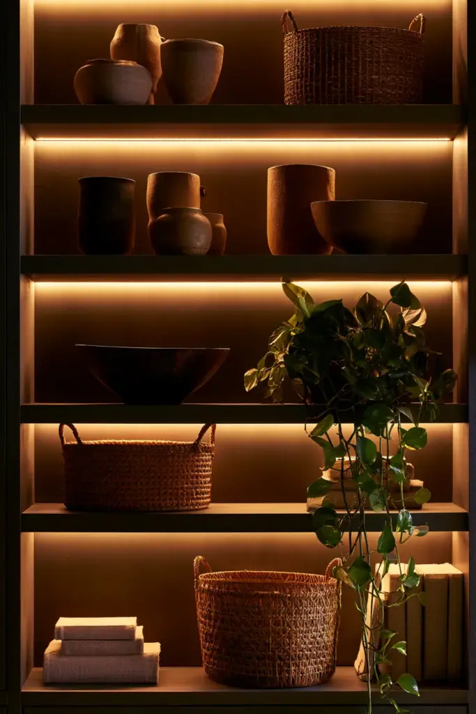 Shelf Lighting & Styling Detail