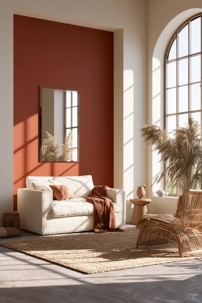 Small Living Room Bold Accent Wall