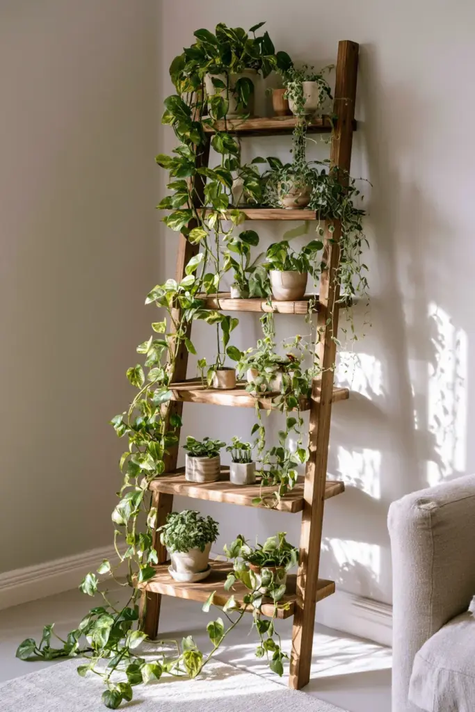 Vertical plant divider as room separator