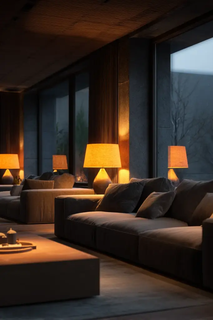 Warm Layered Lighting and Calm Space