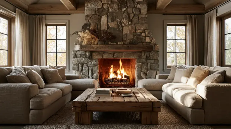 Warm Rustic-Modern Living Room