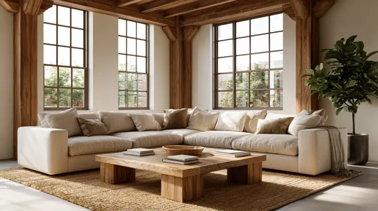 Warm Sectional Living Room