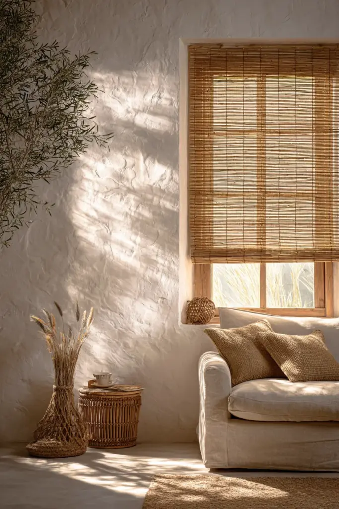 Woven Bamboo Japandi Window