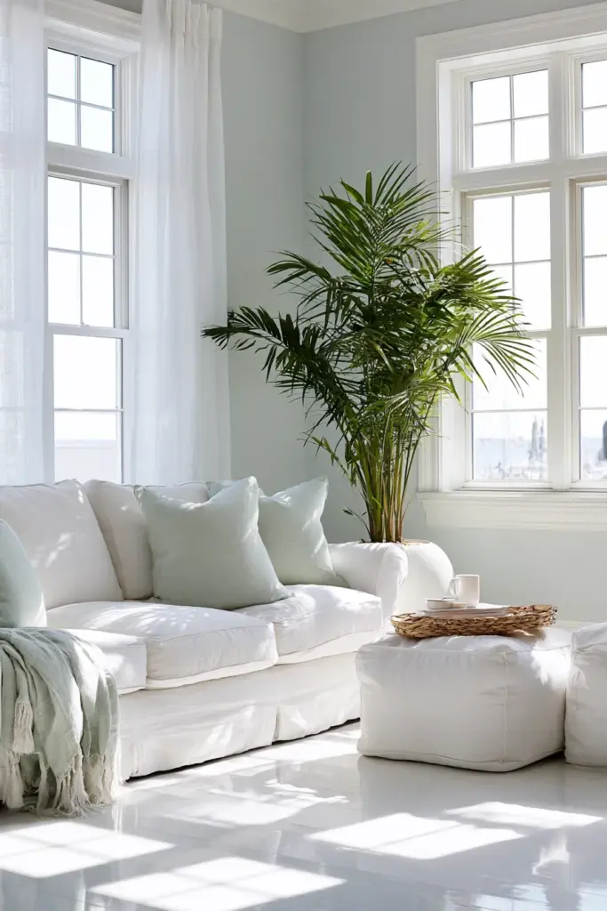 Bright and Airy Gray Living Room
