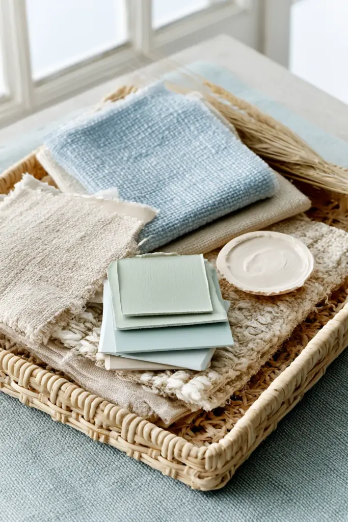Coastal Color Palette Flat Lay