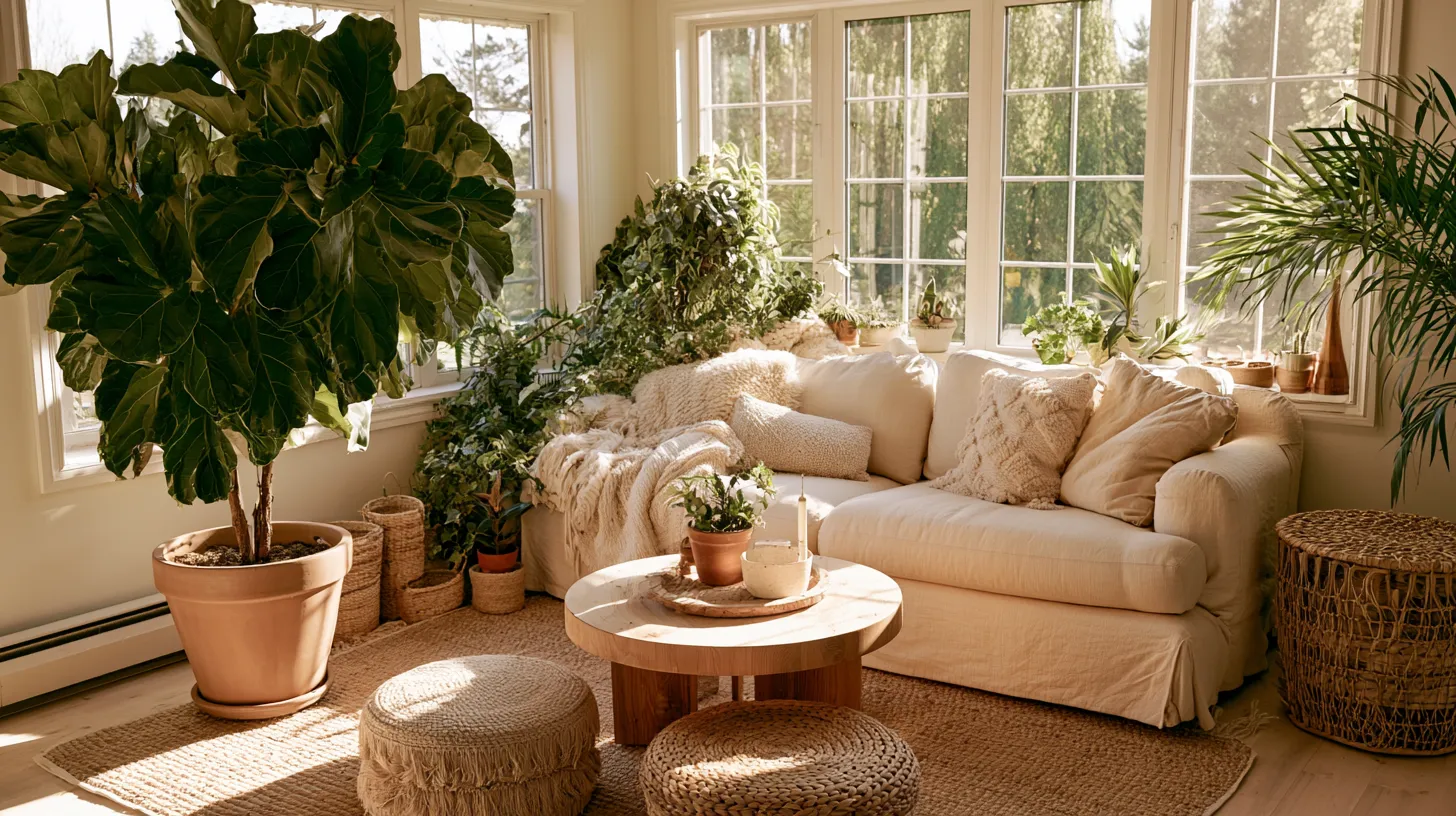 Cozy Living Room Plants Hero