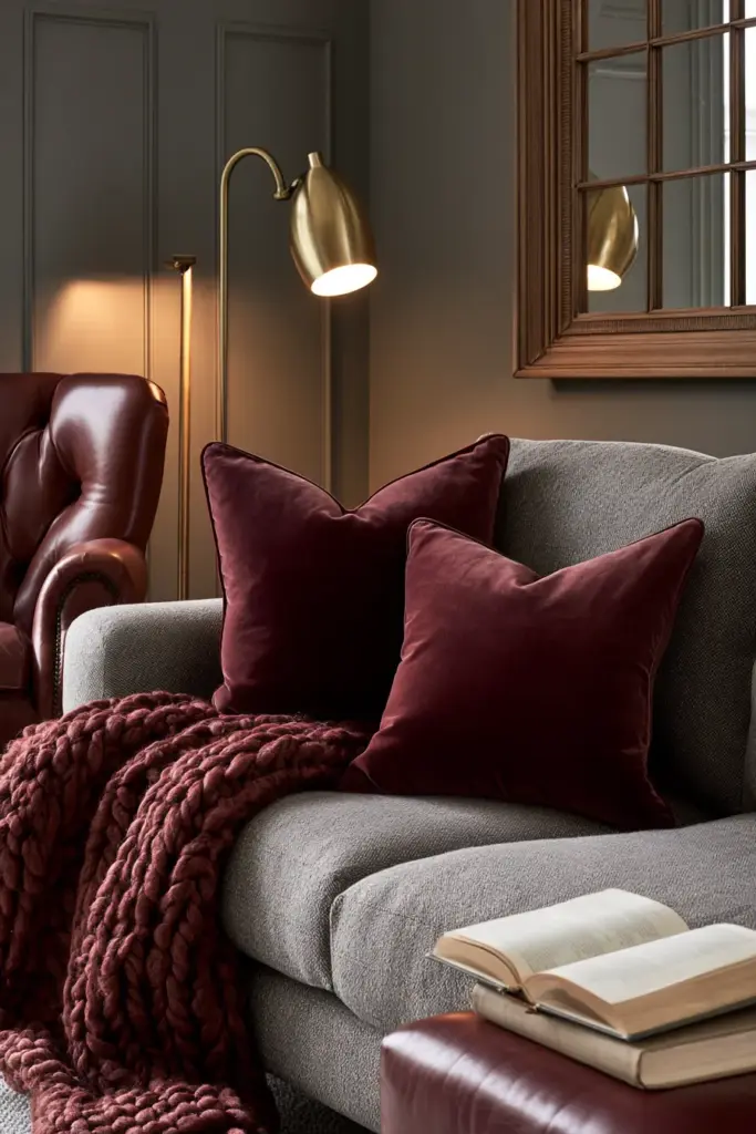 Cozy Traditional Gray Living Room