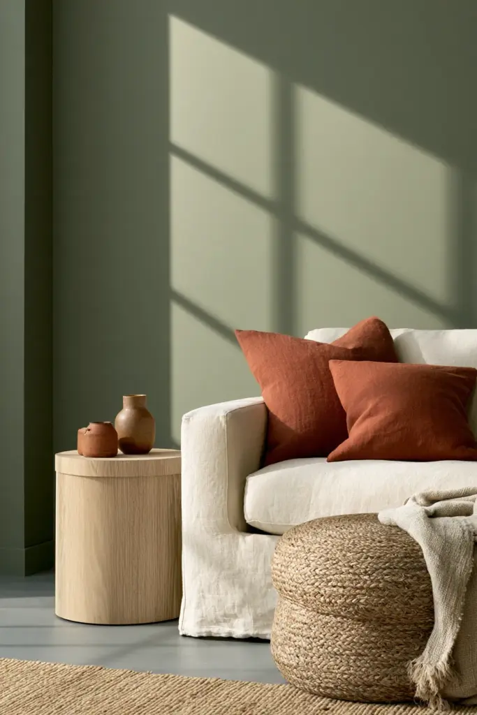 Green and Terracotta Pairing Corner