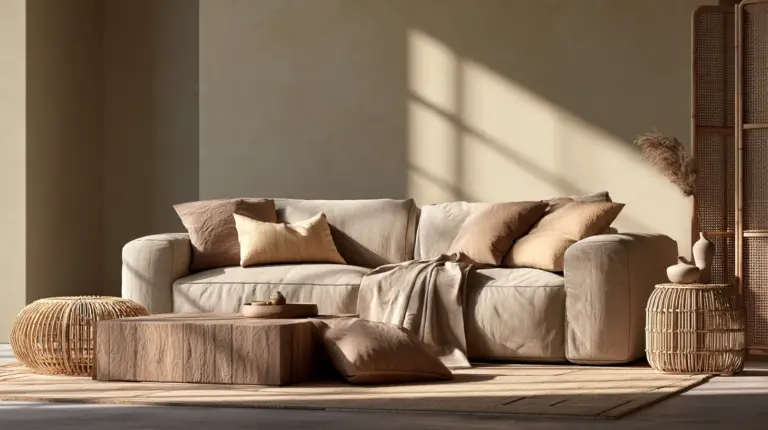 Layered Monochrome Living Room