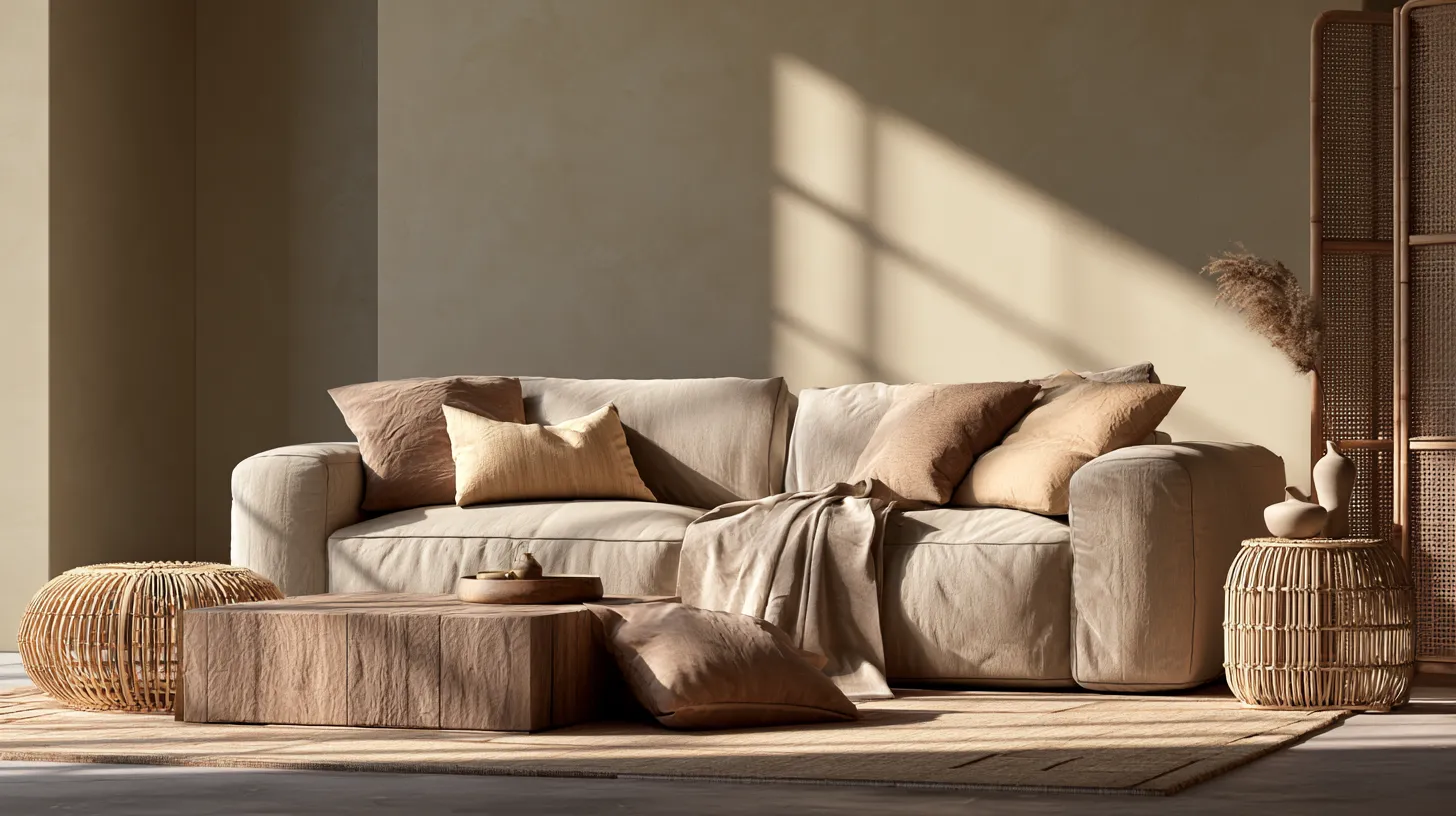 Layered Monochrome Living Room