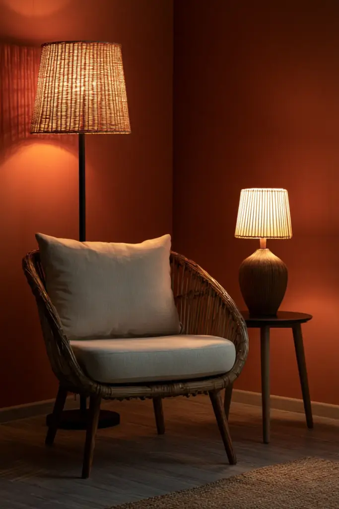 Layered Warm Lighting Corner