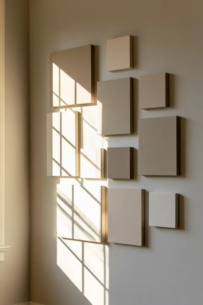 Testing Paint Samples on Wall
