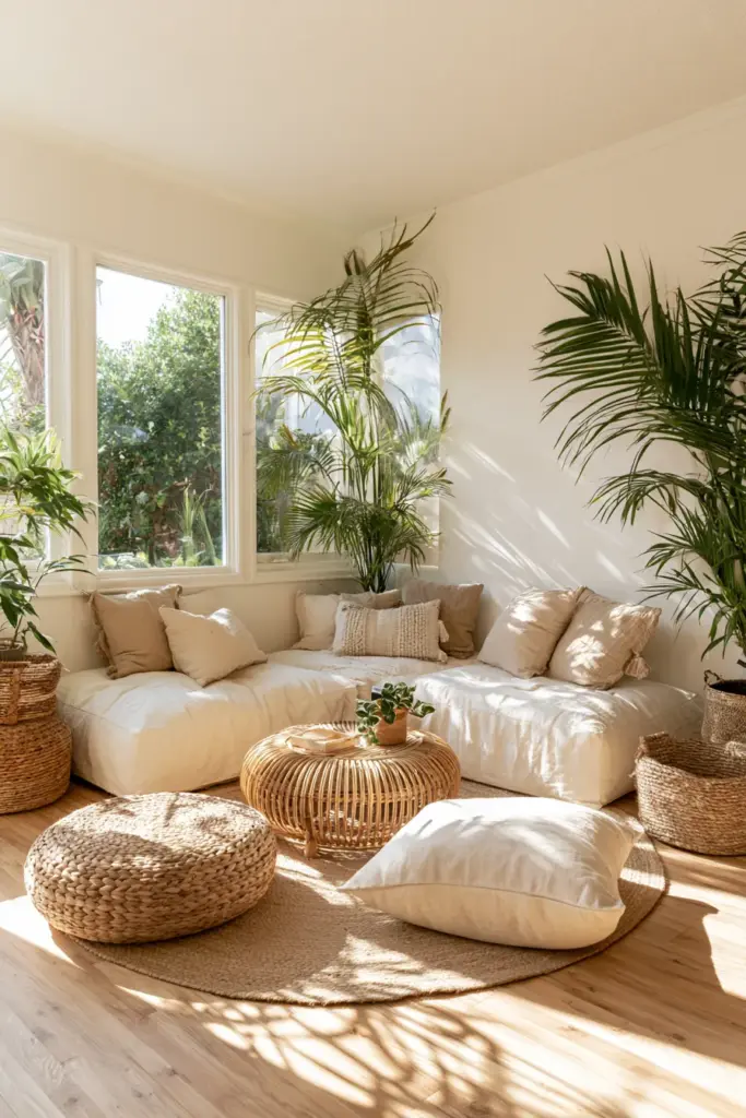 Tropical Light White Living Room