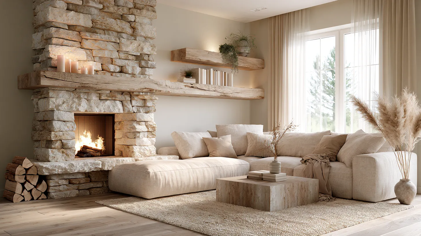 Warm Fireplace Living Room