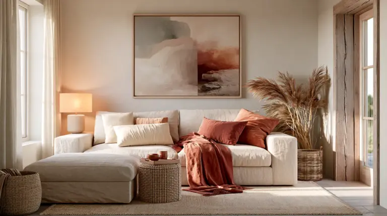 Warm Living Room Overview