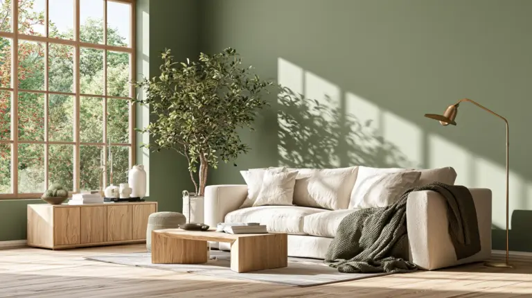 Warm Sage Living Room