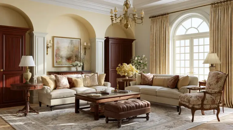 Warm Traditional Living Room